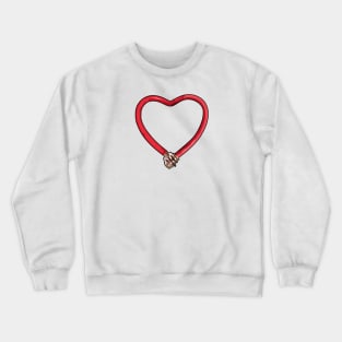 Bicycle lock hearth i love cycling Crewneck Sweatshirt